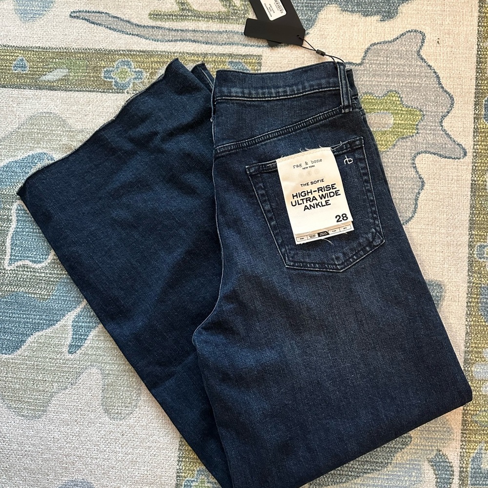 rag & bone Blue Relaxed Fit Jeans